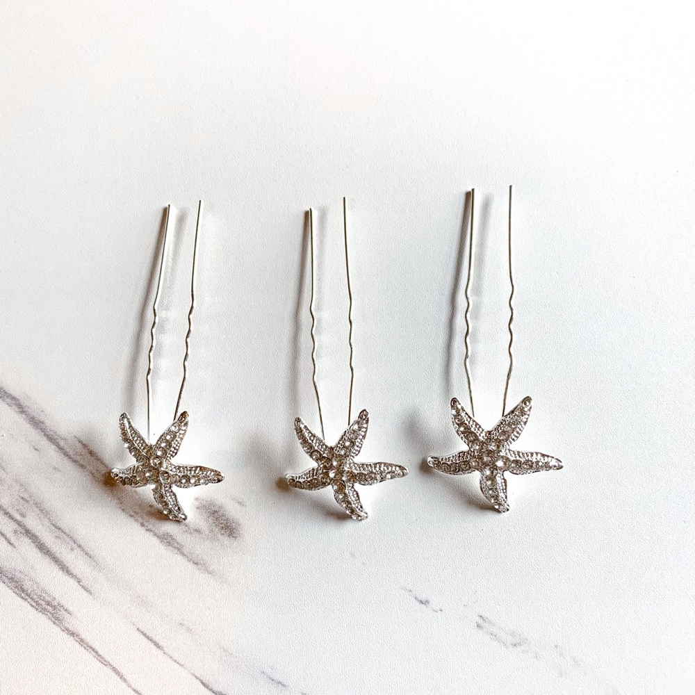 3 pack Starfish Hair pins